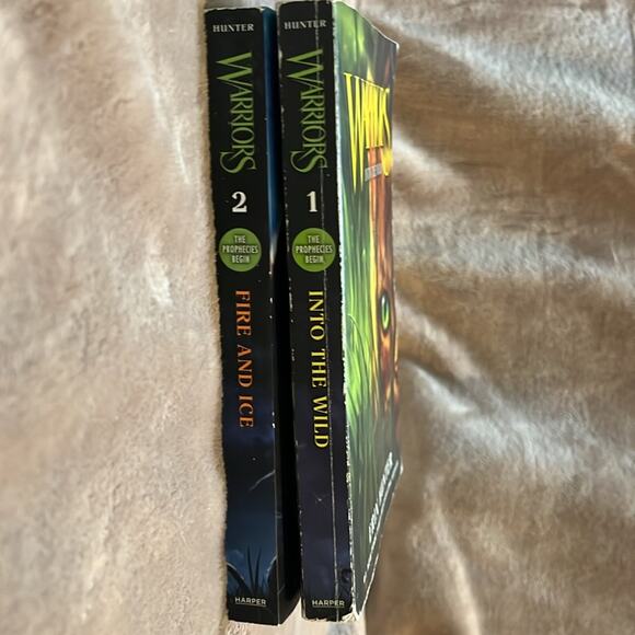 Two Warriors books by Erin Hunter. Fire and Ice, as well as Into the Wild - Picture 3 of 4